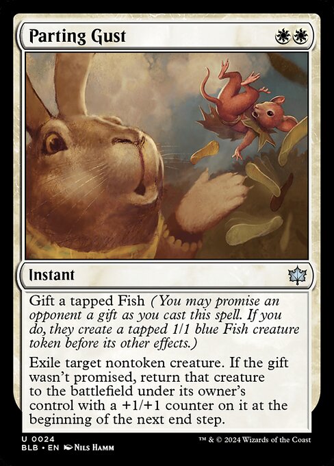 Parting Gust - Bloomburrow (#24) - Illustrated by Nils Hamm - Magic: The Gathering Card