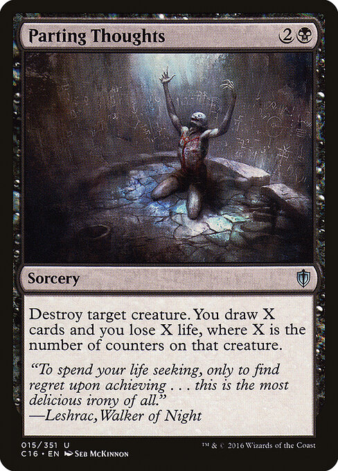 临终思绪 (Parting Thoughts) - Commander 2016 (#15) - Illustrated by Seb McKinnon - Magic: The Gathering Card