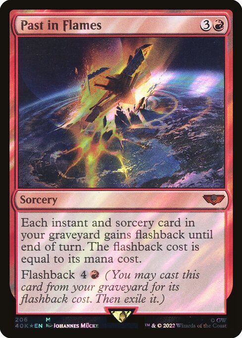 炎の中の過去 (Past in Flames) - Time Spiral Remastered (#350) - Illustrated by Anthony Jones - Magic: The Gathering Card