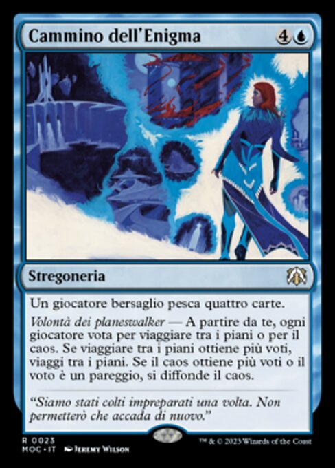 謎の道 (Path of the Enigma) - March of the Machine Commander (#23) - Illustrated by Jeremy Wilson - Magic: The Gathering Card