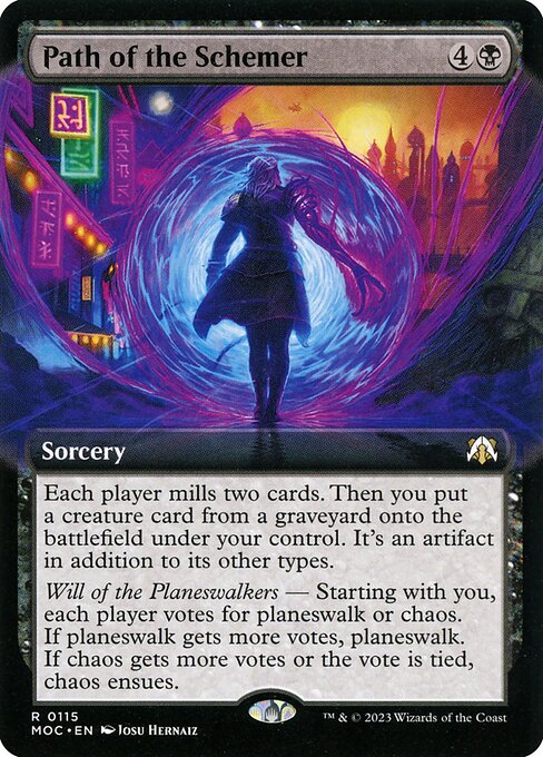 Path of the Schemer - March of the Machine Commander (#115) - Illustrated by Josu Hernaiz - Magic: The Gathering Card