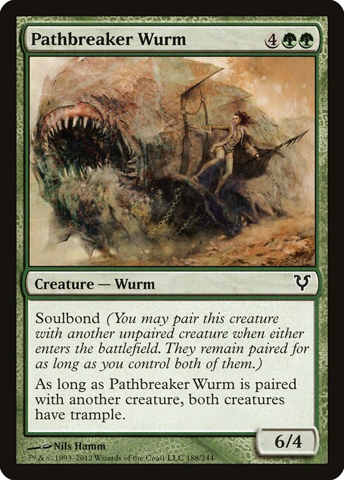 Vorme Rompe-trilha (Pathbreaker Wurm) - Avacyn Restored (#188) - Illustrated by Nils Hamm - Magic: The Gathering Card