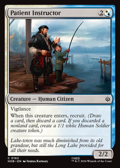 Geduldiger Lehrmeister (Patient Instructor) - The Hobbit (#162) - Illustrated by Joshua Raphael - Magic: The Gathering Card
