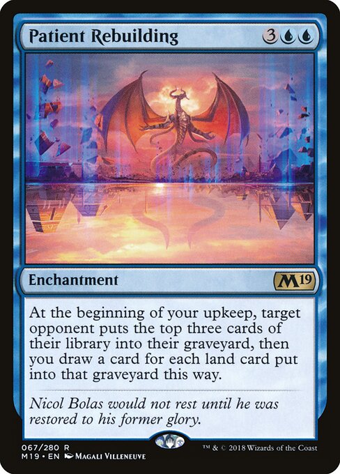 Reconstrução Paciente (Patient Rebuilding) - Core Set 2019 (#67) - Illustrated by Magali Villeneuve - Magic: The Gathering Card
