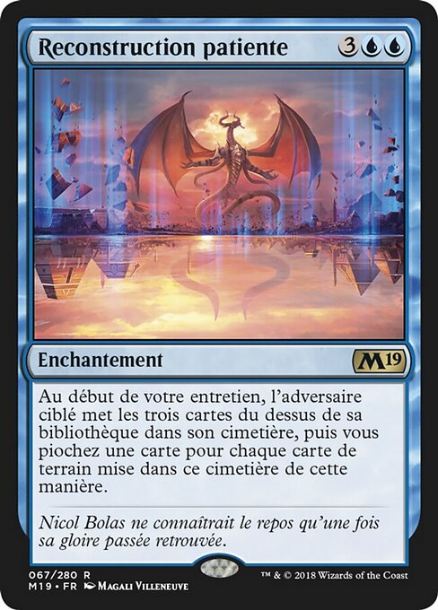 Reconstrucción paciente (Patient Rebuilding) - Core Set 2019 (#67) - Illustrated by Magali Villeneuve - Magic: The Gathering Card