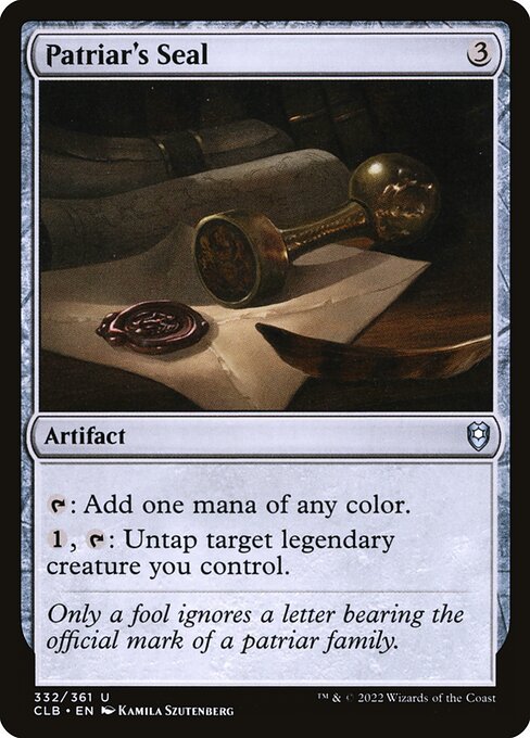 Patriar's Seal - Commander Legends: Battle for Baldur's Gate Magic card