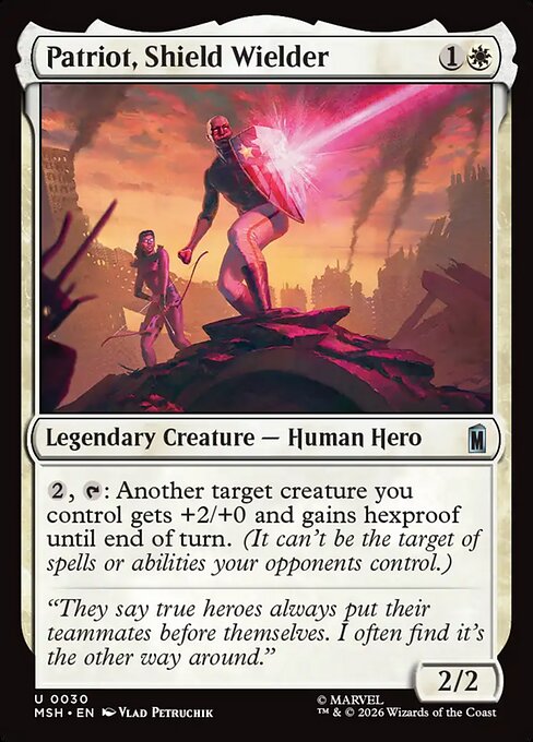 Patriot, Shield Wielder - Marvel Super Heroes Magic card