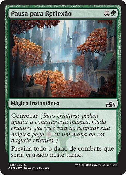 Pausa para Reflexão (Pause for Reflection) - Guilds of Ravnica (#140) - Illustrated by Alayna Danner - Magic: The Gathering Card