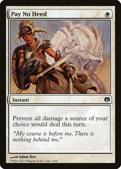 Pay No Heed - Duel Decks: Heroes vs. Monsters Magic card
