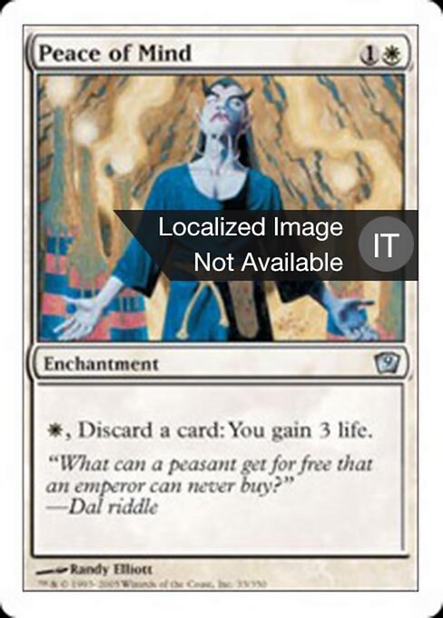 Freies Denken (Peace of Mind) - Ninth Edition (#33) - Illustrated by Randy Elliott - Magic: The Gathering Card