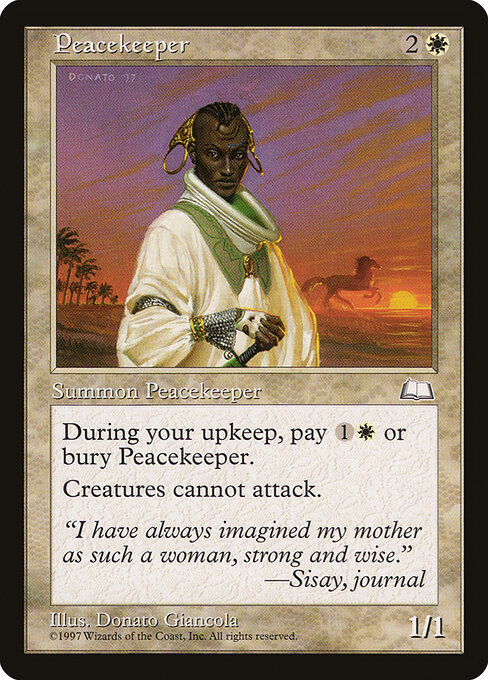 Peacekeeper - Weatherlight Magic card