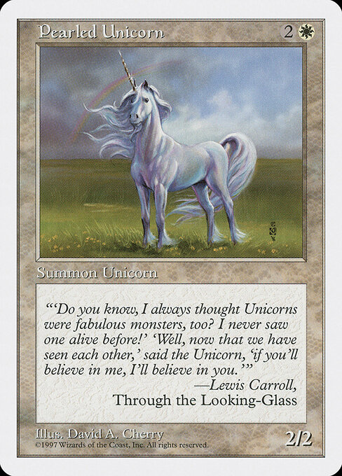 Pearled Unicorn - Fifth Edition Magic card