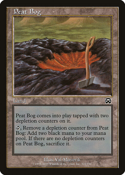 Peat Bog - Mercadian Masques (#322) - Illustrated by Val Mayerik - Magic: The Gathering Card