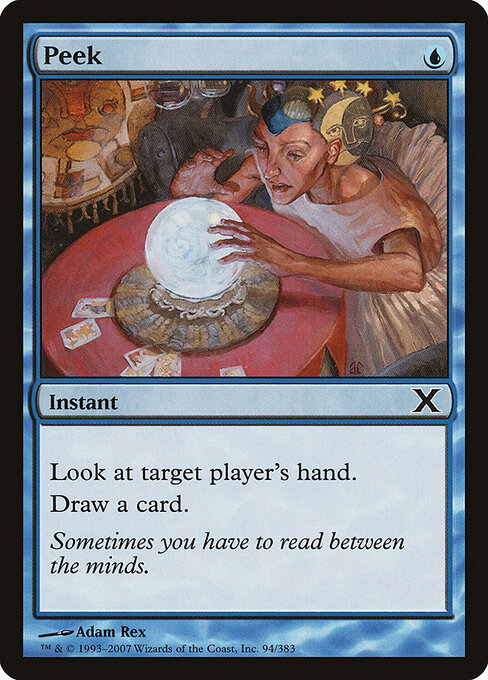 Peek - Tenth Edition Magic card