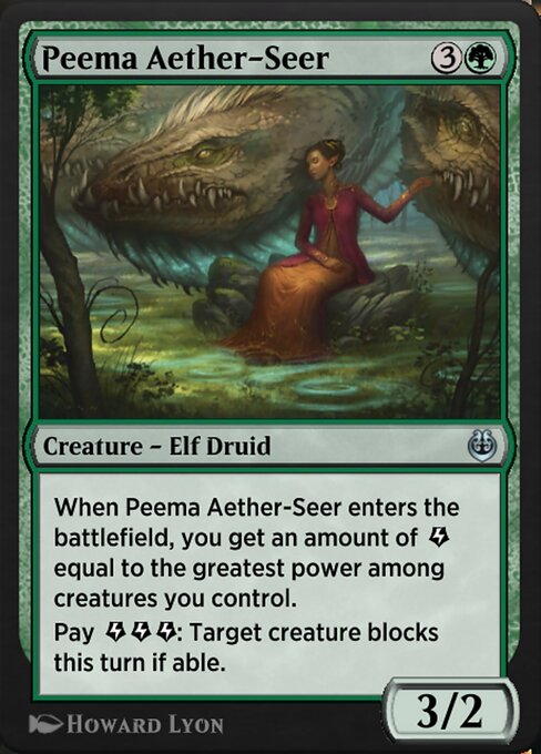 Пимская Эфирная Провидица (Peema Aether-Seer) - Aether Revolt (#119) - Illustrated by Howard Lyon - Magic: The Gathering Card