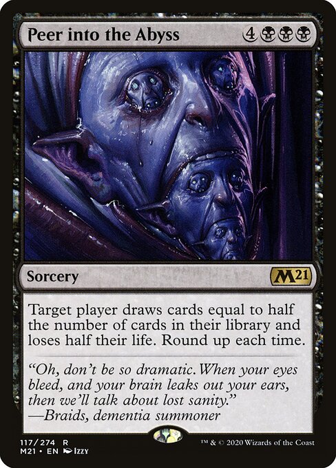 Peer into the Abyss - Core Set 2021 Magic card