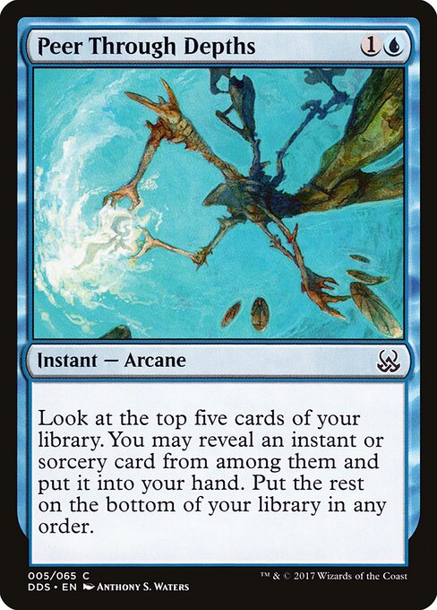 Peer Through Depths - Duel Decks: Mind vs. Might (#5) - Illustrated by Anthony S. Waters - Magic: The Gathering Card