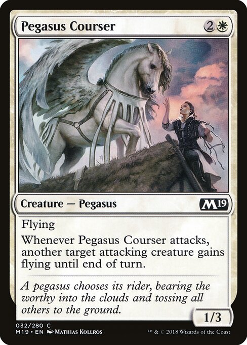 Pegasus Courser - Core Set 2019 Magic card
