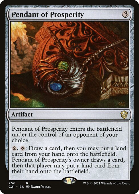 Pendant of Prosperity - Commander 2021 (#256) - Illustrated by Raoul Vitale - Magic: The Gathering Card