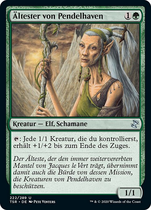 潘得庇护地长老 (Pendelhaven Elder) - Time Spiral Remastered (#222) - Illustrated by Pete Venters - Magic: The Gathering Card