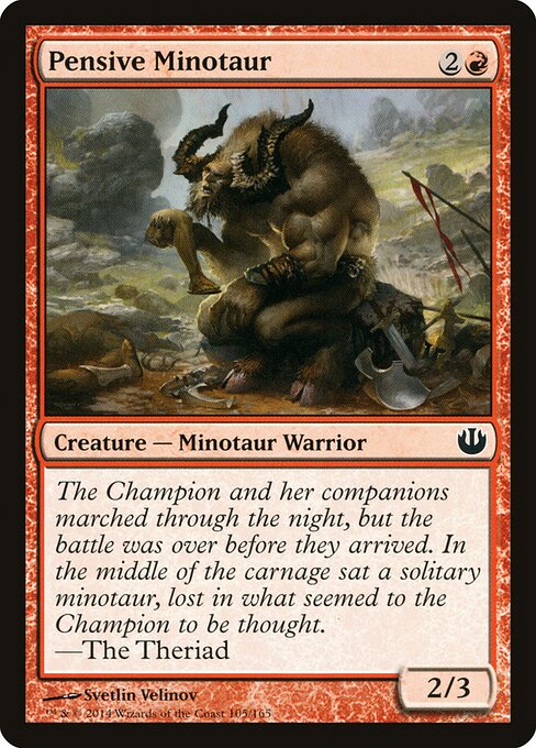 Pensive Minotaur - Journey into Nyx Magic card