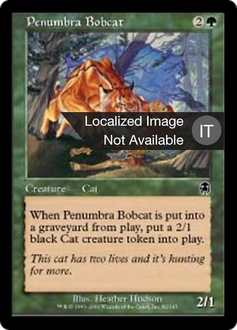 Gato montes Penumbra (Penumbra Bobcat) - Apocalypse (#82) - Illustrated by Heather Hudson - Magic: The Gathering Card