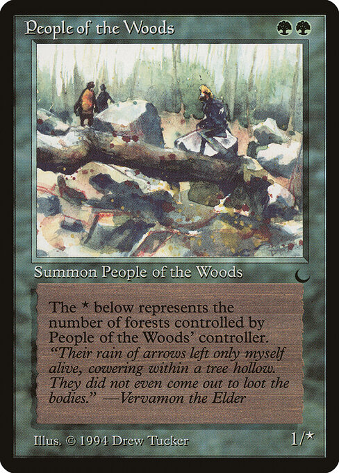 People of the Woods - The Dark (#83) - Illustrated by Drew Tucker - Magic: The Gathering Card
