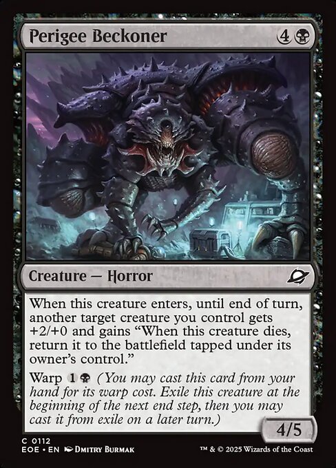 近（きん）点（てん）の誘（おび）き寄（よ）せ (Perigee Beckoner) - Edge of Eternities (#112) - Illustrated by Dmitry Burmak - Magic: The Gathering Card
