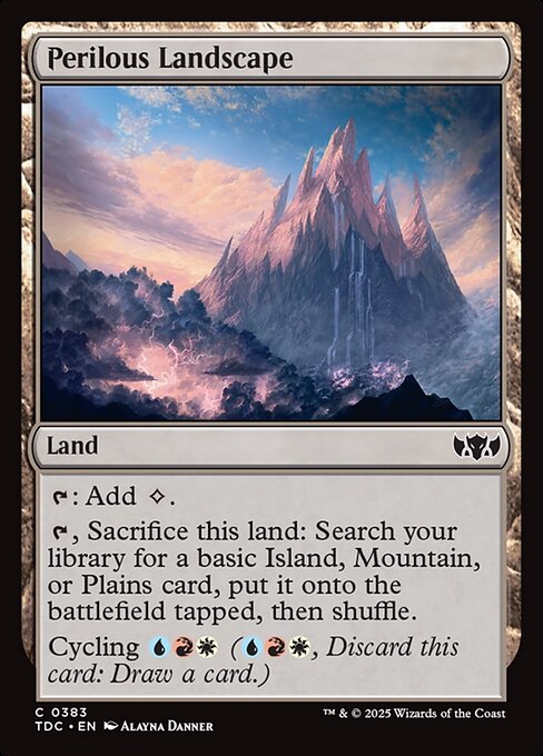Perilous Landscape - Tarkir: Dragonstorm Commander Magic card