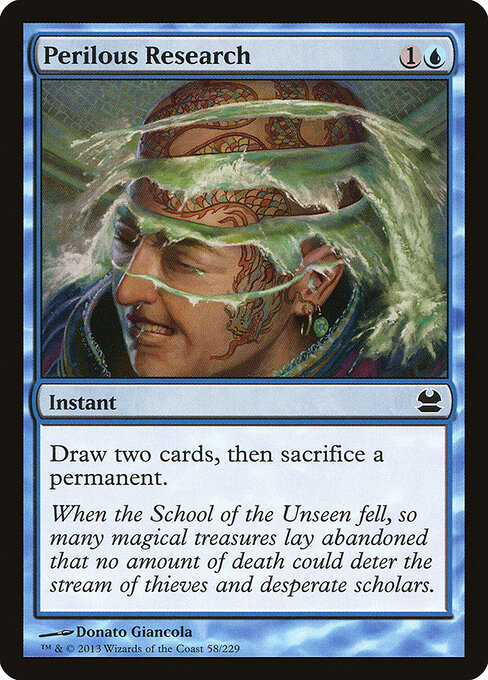 Perilous Research - Modern Masters Magic card