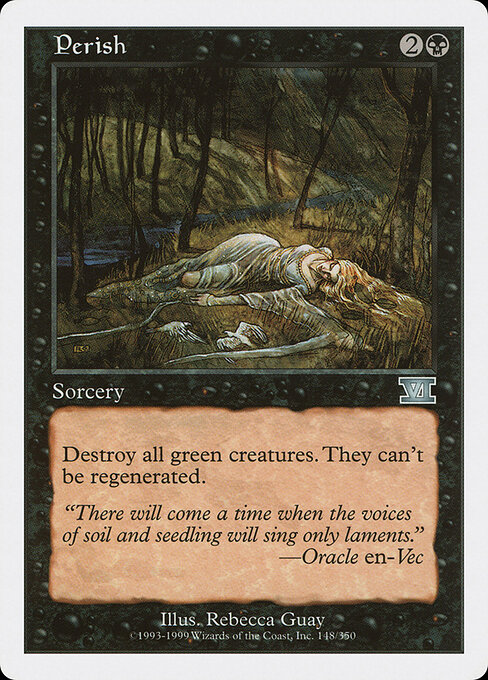 Perish - Classic Sixth Edition (#148) - Illustrated by Rebecca Guay - Magic: The Gathering Card