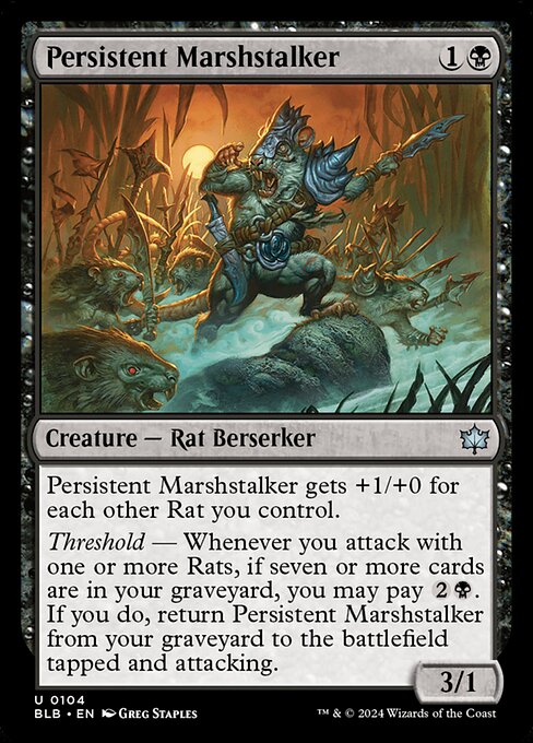 Persistent Marshstalker - Bloomburrow Magic card