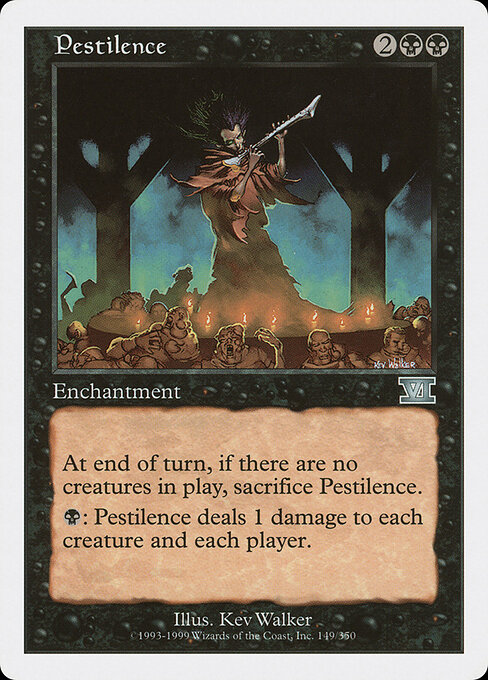Pestilence - Classic Sixth Edition (#149) - Illustrated by Kev Walker - Magic: The Gathering Card