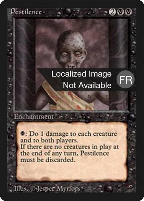 Der Schwarze Tod (Pestilence) - Foreign Black Border (#122) - Illustrated by Jesper Myrfors - Magic: The Gathering Card