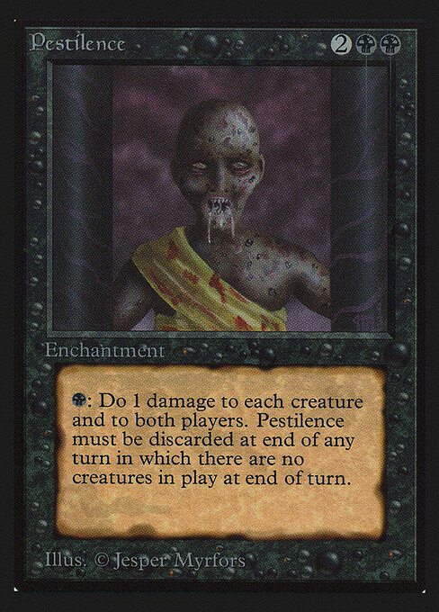 Pestilence - Intl. Collectors' Edition (#121) - Illustrated by Jesper Myrfors - Magic: The Gathering Card