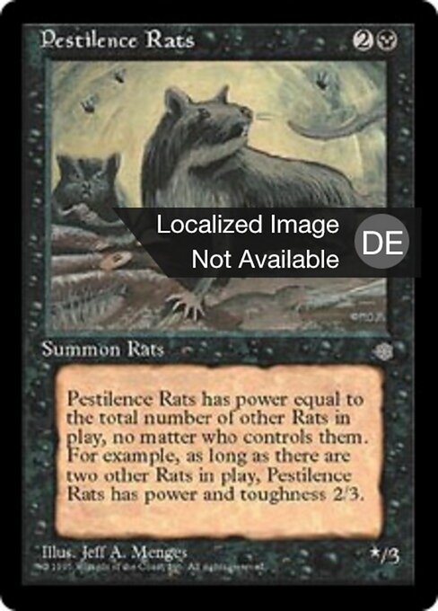 Pestilenzratten (Pestilence Rats) - Ice Age (#157) - Illustrated by Jeff A. Menges - Magic: The Gathering Card