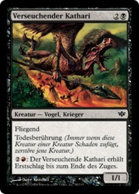 Verseuchender Kathari (Pestilent Kathari) - Conflux (#50) - Illustrated by Dave Kendall - Magic: The Gathering Card