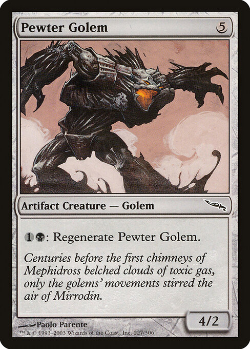 Pewter Golem - Mirrodin Magic card