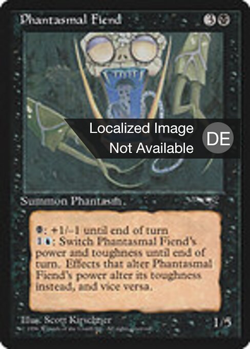Demone Illusorio (Phantasmal Fiend) - Coldsnap Theme Decks (#57a) - Illustrated by Scott Kirschner - Magic: The Gathering Card