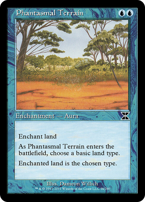 Phantasmal Terrain - Masters Edition IV (#56) - Illustrated by Dameon Willich - Magic: The Gathering Card