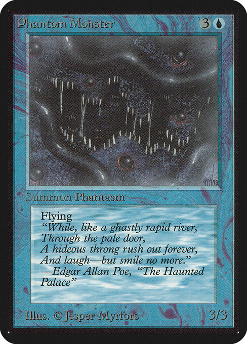 Monstruo fantasmal (Phantom Monster) - Fourth Edition Foreign Black Border (#90) - Illustrated by Jesper Myrfors - Magic: The Gathering Card