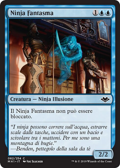Ninja fantasma (Phantom Ninja) - Modern Horizons (#62) - Illustrated by Joe Slucher - Magic: The Gathering Card