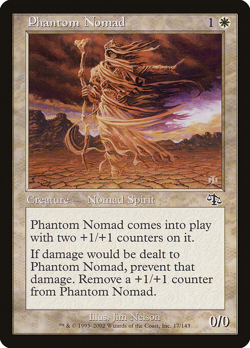 Nomade Fantasma (Phantom Nomad) - Judgment (#17) - Illustrated by Jim Nelson - Magic: The Gathering Card