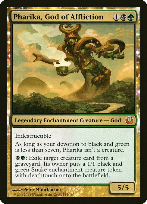Pharika, God of Affliction - Journey into Nyx (#154) - Illustrated by Peter Mohrbacher - Magic: The Gathering Card