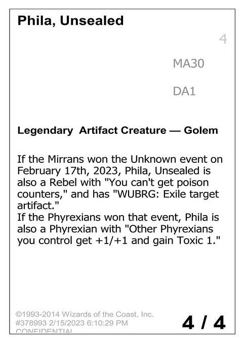 Phila, Unsealed - Unknown Event (#MA30) - Magic: The Gathering Card