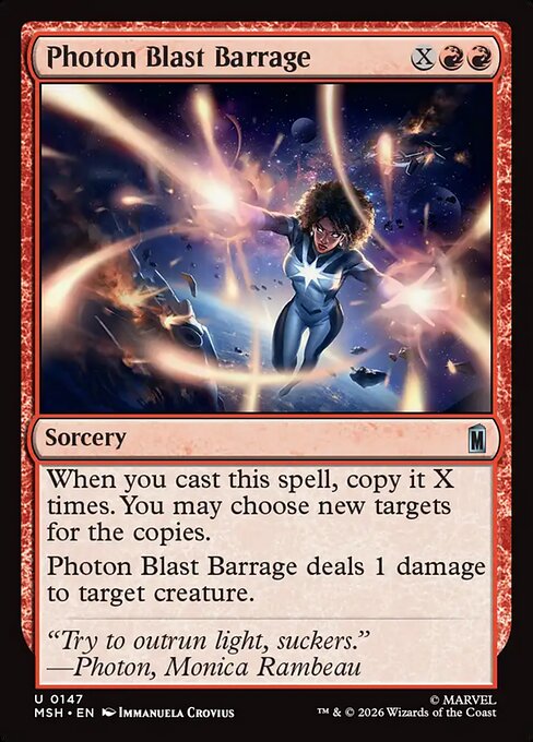 Photon Blast Barrage - Marvel Super Heroes Magic card