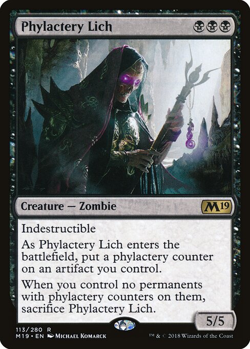 Phylactery Lich - Core Set 2019 Magic card