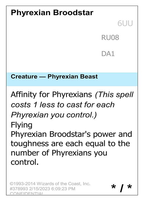 Phyrexian Broodstar - Unknown Event Magic card
