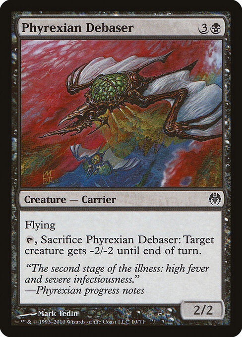 ファイレクシアの堕落者 (Phyrexian Debaser) - Duel Decks: Phyrexia vs. the Coalition (#10) - Illustrated by Mark Tedin - Magic: The Gathering Card