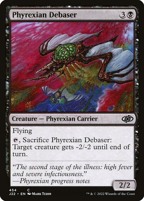 Phyrexianischer Entkräfter (Phyrexian Debaser) - Jumpstart 2022 (#454) - Illustrated by Mark Tedin - Magic: The Gathering Card